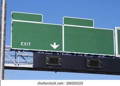 Blank Interstate Road Signs