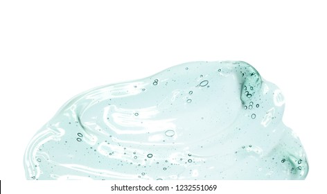 Green Blue Cosmetic Gel White Background Isolated