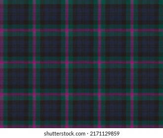 Green, Blue And Pink Tartan Checkered Seamless Fabric Pattern