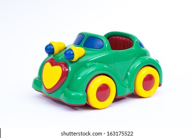 Green, Blue And Yellow Toy Car