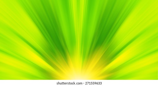 Green Blurred Background. Image For The Screen Saver With The Text. Element Flower. Abstract Texture Flower With Bright Elements Of Green Stripes And Spots Of Color. Spring And Summer Colors.