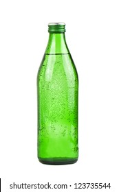 Green Bottle Of Soda Water