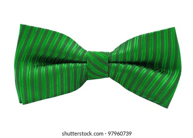 Green Bow Tie Isolated On White Background