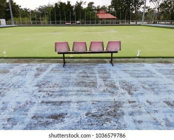 Green Bowls Or Lawn Bowls Player Ground.