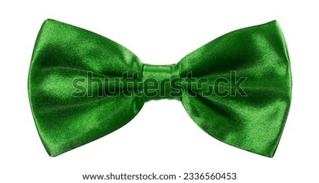 Green bowtie, isolated on white background