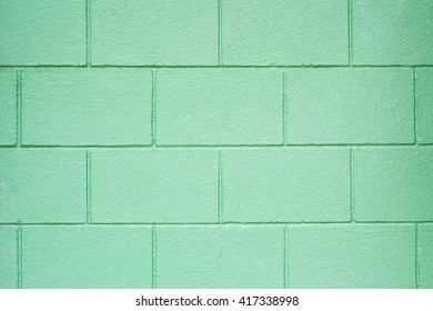 Green brick wall for background