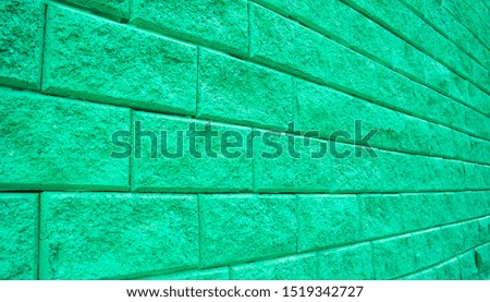 green brick wall texture background
