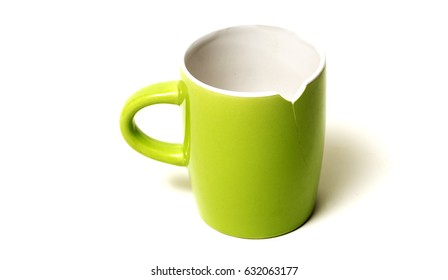 Green Broken Mug. 