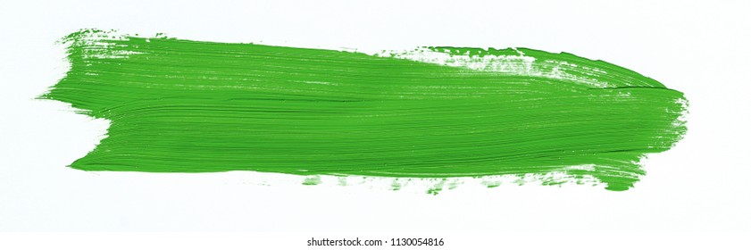 Green Brush Stroke Isolated Over White Stock Photo 1130054816 ...