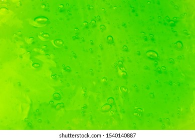Green bubble background. Top view. 
