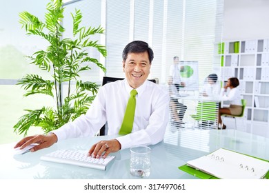 Green Business Office Manager Planning Strategy Concept