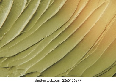 Green background frosting close