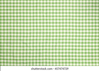 Green Checkered Tablecloth Background