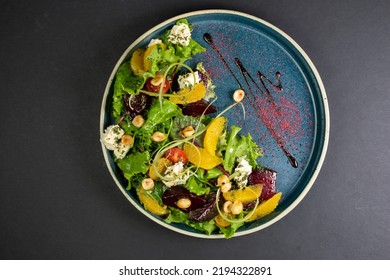 Green Cheese And Orange Slices Salad