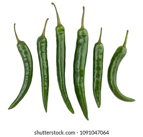 Green Chili Pepper Path Isolated