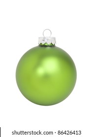 Green Christmas Ornament, Isolated W/clipping Path