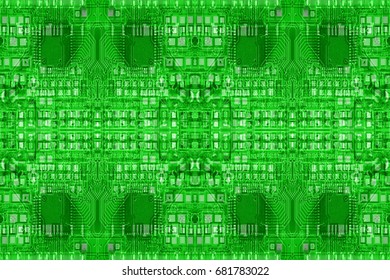 Green circuit complex background