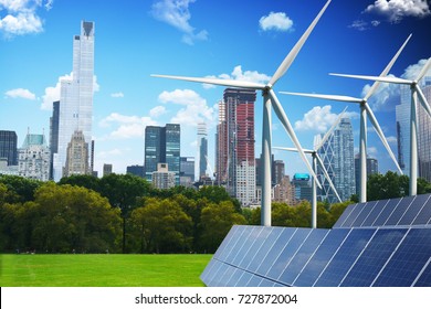 Green City Of The Future Concept, Powered Only By Renewable Energy 