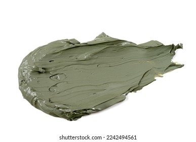 Green clay paste seen from above in close-up. - Shutterstock ID 2242494561