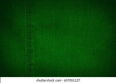 Green Cloth Texture Or Dark Linen Background