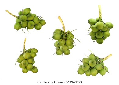 Green Coconut Isolated On White Background