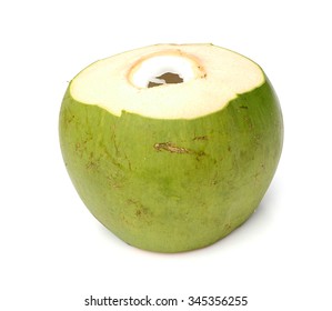 Green Coconut Isolated On White Background