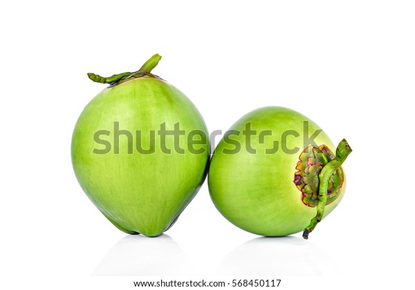 Green Coconut Isolated On White Background Stock Photo 568450117 ...
