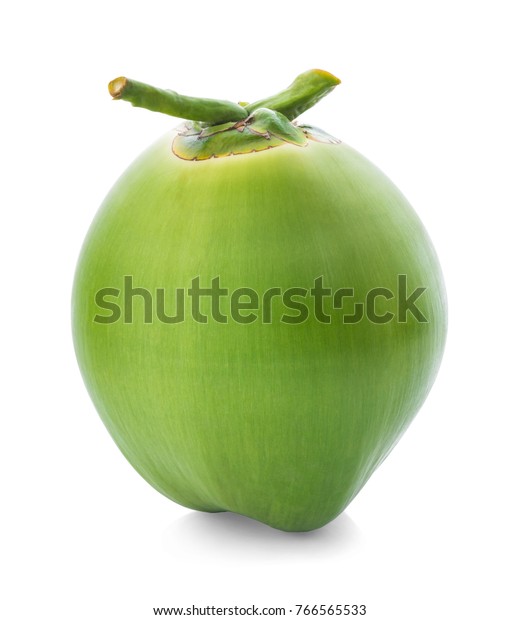 Green Coconut On White Background Stock Photo (Edit Now) 766565533