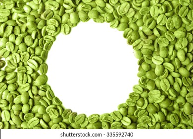 Green Coffee Beans Close Up