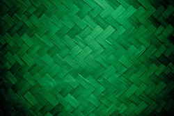 Green Color Bamboo Grass Woven Flat Mat From Natural Bamboo  Background