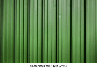 Green Corrugated Metal Sheet Texture Background