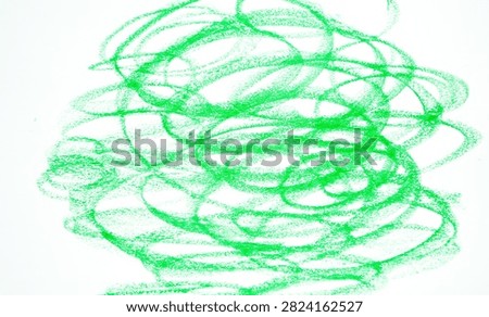 green crayon texture. Green  abstract background texture for kids. crayon dry brush marks  pencil squiggles and scribbles.
