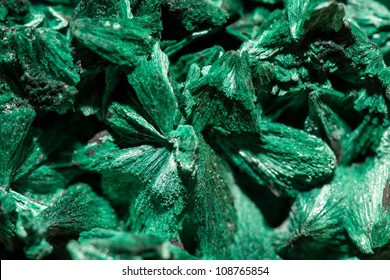 Green Crystals Of Rocks Malachite