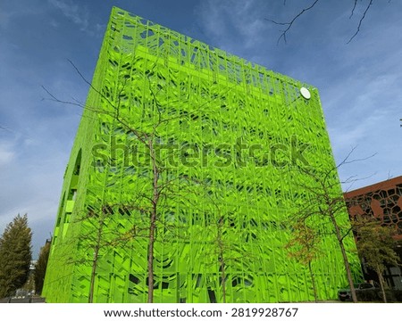 Green Cube or Cube Vert Building in Lyon, France