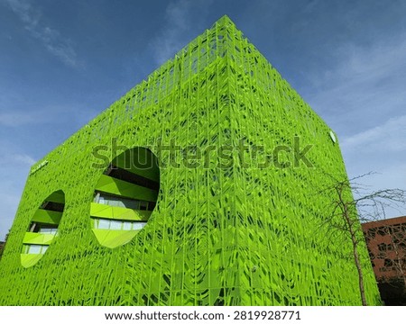 Green Cube or Cube Vert Building in Lyon, France