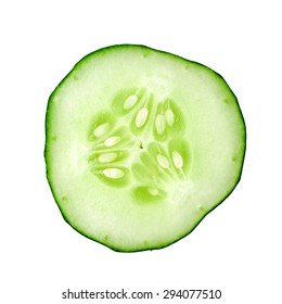 Green cucumber on a white background isolated - Shutterstock ID 294077510