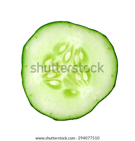 Green cucumber on a white background isolated