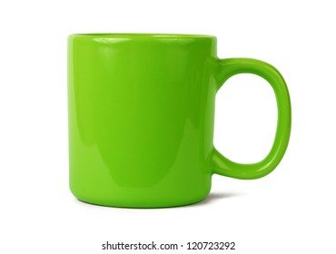 Green Cup Isolated On White