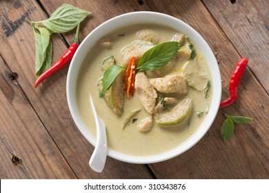 Green Curry Chicken, Thai Cuisine.