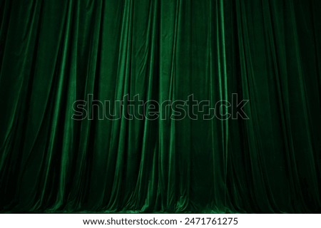 green curtain in theatre background for design purpose