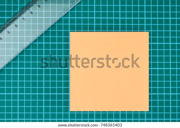 Green Cutting Mat Transparent Metric Ruler Stock Photo Edit Now