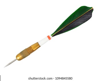 Green Dart Isolated On White Background