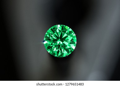 Green Diamond In Tweezers