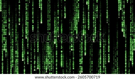  Green Digital Code Rain – Futuristic Matrix-Inspired Background