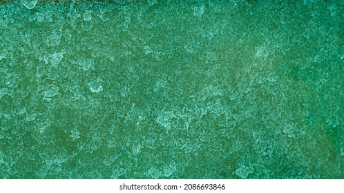 Green Dirty Glass With Hard Water Stains Abstract Background