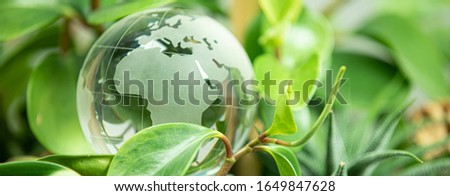 green earth concept glass sphere 