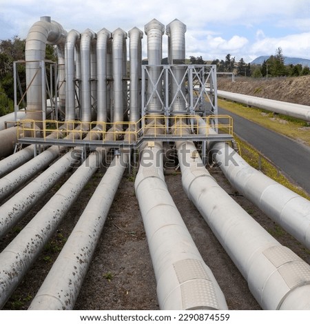 Green energy geothermal power station pipeline