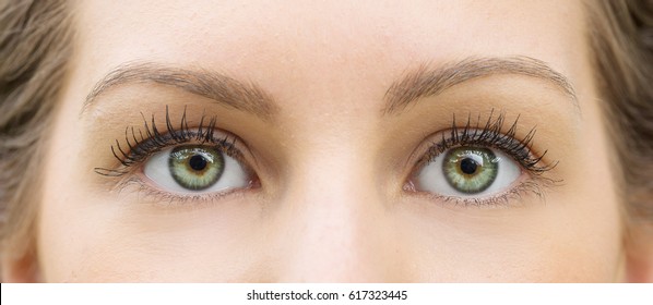 Green Eyes Of Beautiful Young Girl