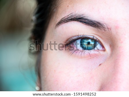 Green Eyes  girl latina  eyebrown