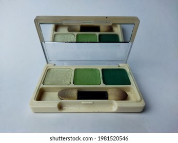 Green Eyeshadow Palette White Background